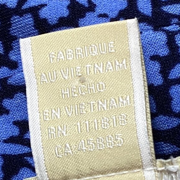 Michael Kors Blue Ditzy Floral Print Wide Leg Sleeveless Jumpsuit Sz L #49M - Picture 11 of 13